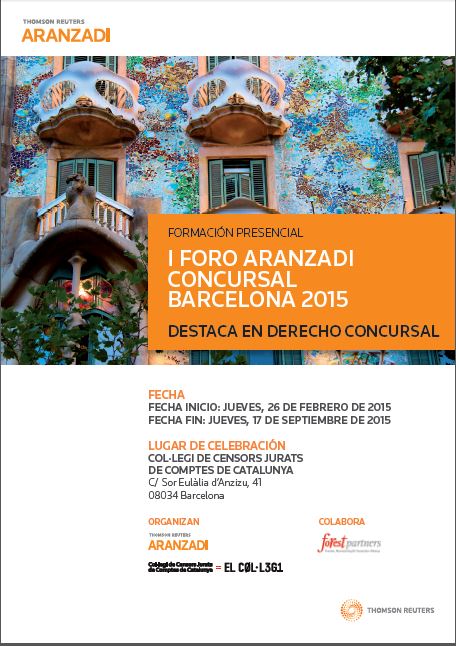 I Foro Aranzadi Concursal Barcelona 2015
