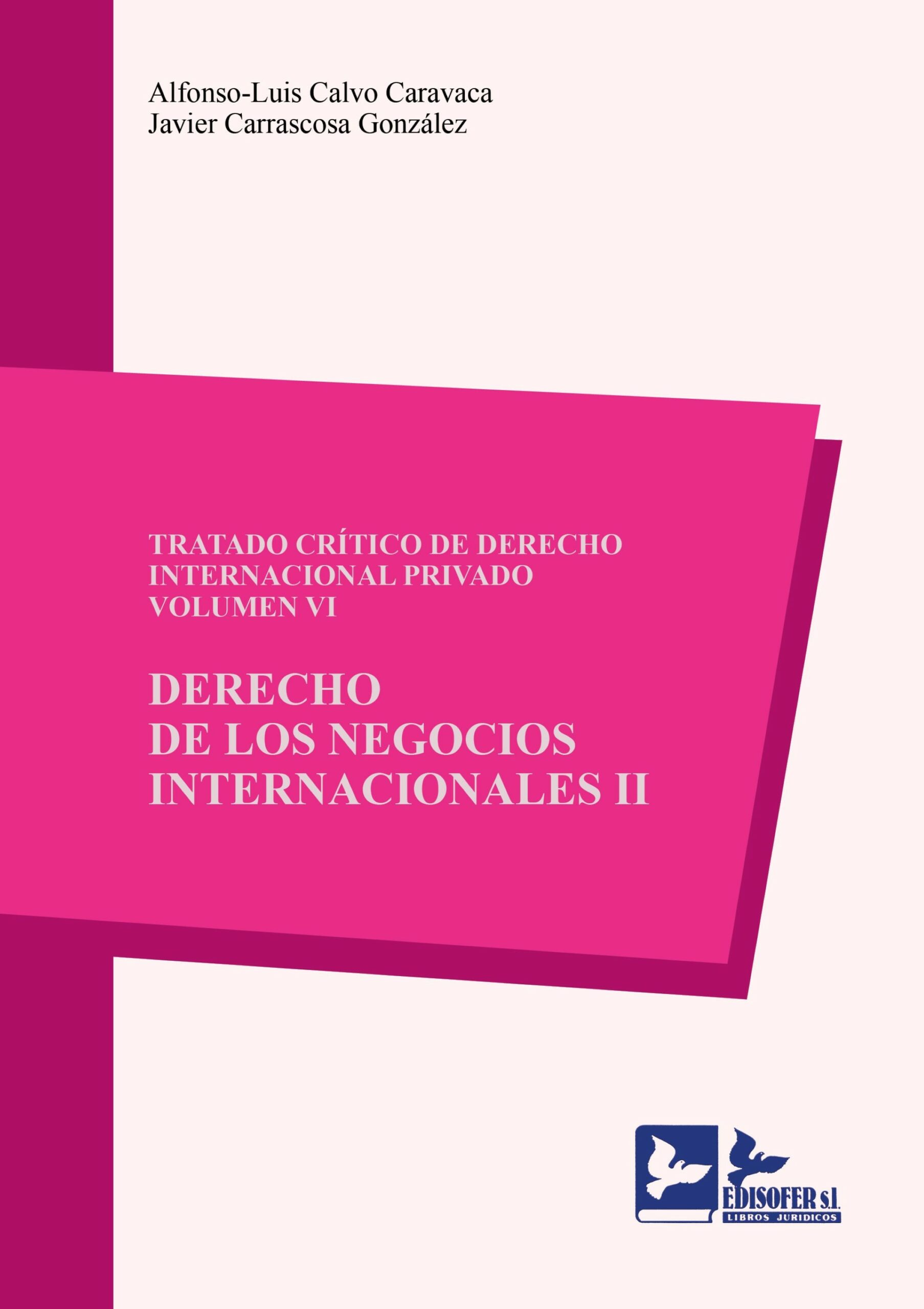 Tratado crtico de Derecho Internacional Privado. Volumen VI. Derecho de los negocios internacionales II