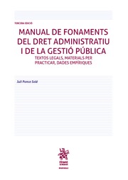 Manual de fonaments del dret administratiu i de la Gesti Pblica